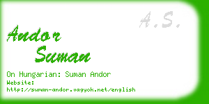 andor suman business card